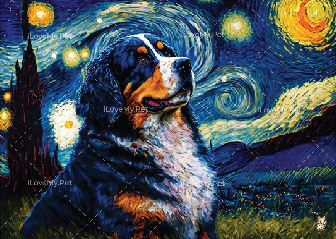 Bernese mountain dog wall sale art