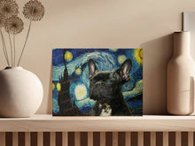 Load image into Gallery viewer, Milky Way Marvel Black Frenchie Wall Art Poster-Art-Dog Art, Dog Dad Gifts, Dog Mom Gifts, French Bulldog, Home Decor, Poster-Framed Light Canvas-Tiny - 8x10&quot;-5