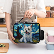 Load image into Gallery viewer, Milky Way West Highland Terrier Leather Lunch Bag-Accessories-Bags, Dog Dad Gifts, Dog Mom Gifts, Lunch Bags, West Highland Terrier-Black-ONE SIZE-2