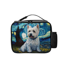 Load image into Gallery viewer, Milky Way West Highland Terrier Leather Lunch Bag-Accessories-Bags, Dog Dad Gifts, Dog Mom Gifts, Lunch Bags, West Highland Terrier-Black-ONE SIZE-1