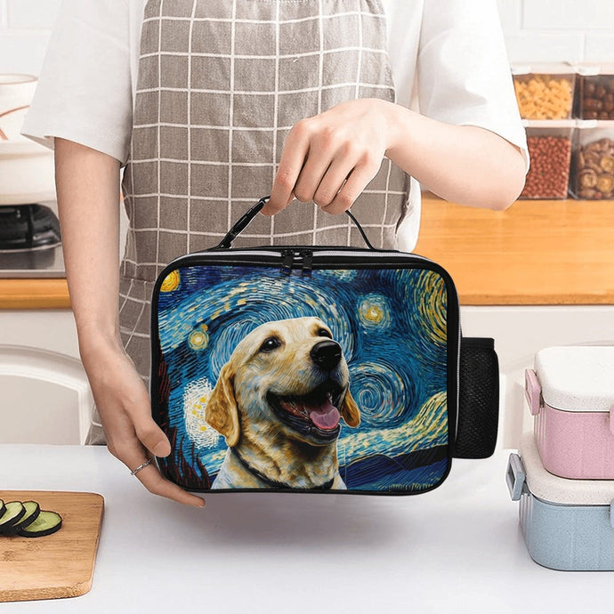 Milky Way Yellow Labrador Lunch Bag-Accessories-Bags, Dog Dad Gifts, Dog Mom Gifts, Labrador, Lunch Bags-Black-ONE SIZE-2