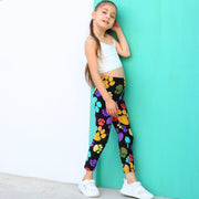 Mom and Daughter Matching Colorful Paw Print LeggingsApparel