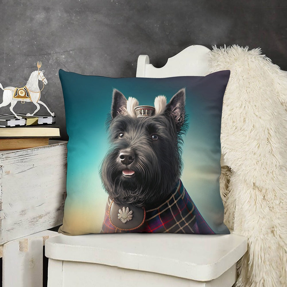 Monarch of the Glen Scottie Dog Plush Pillow Case