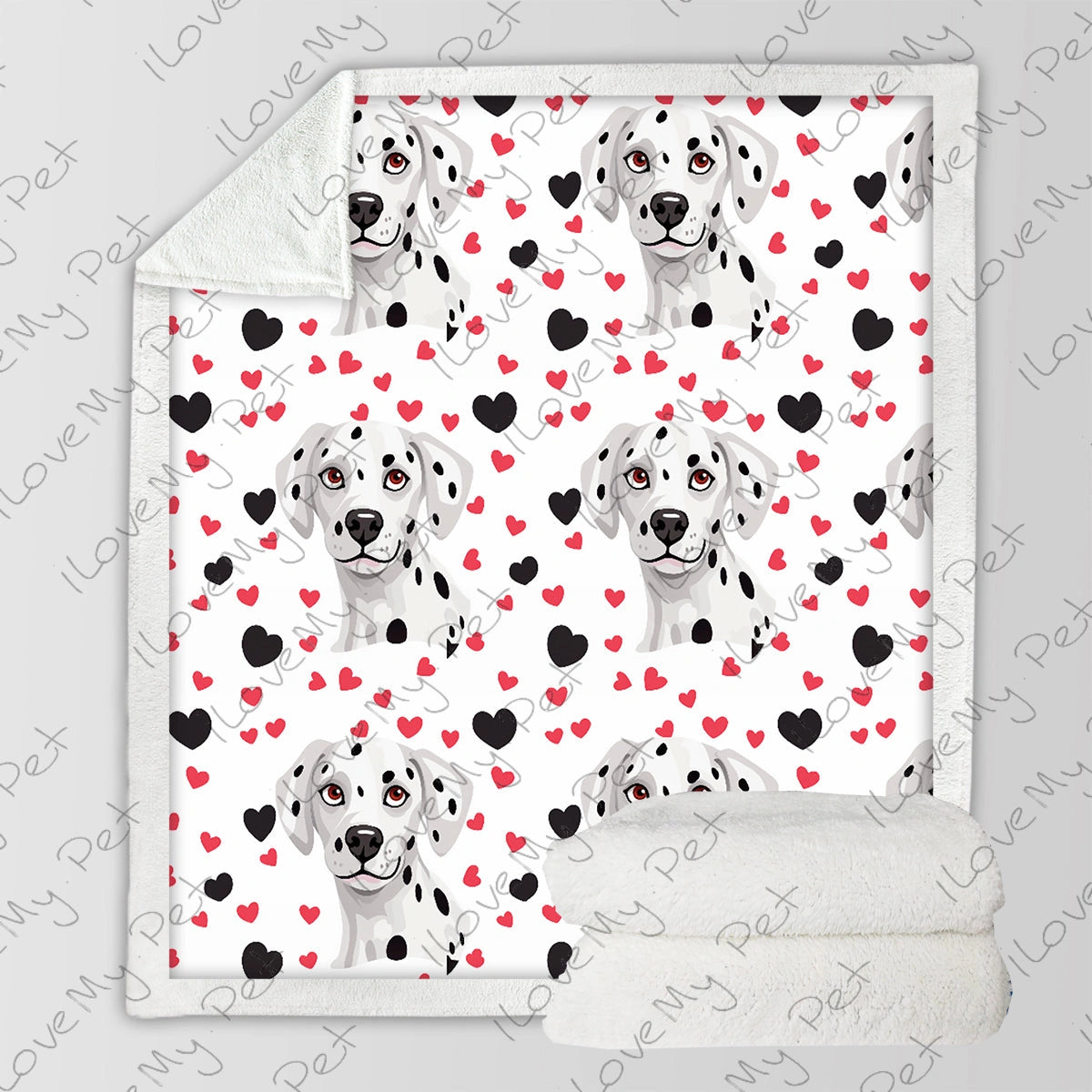 Most Precious Dalmatian Love Soft Warm Fleece Blanket