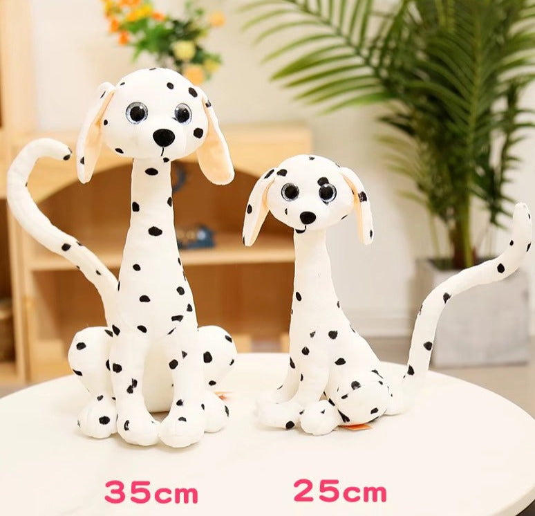 Movable Curvy Long Tail Dalmatian Stuffed Animal Plush Toys (Small and