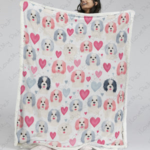 Multicolor Havanese Love Soft Warm Fleece Blanket-Blanket-Blankets, Havanese, Home Decor-13