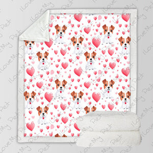 My Baby is a Jack Russell Terrier Love Soft Warm Fleece Blanket-Blanket-Blankets, Home Decor, Jack Russell Terrier-3