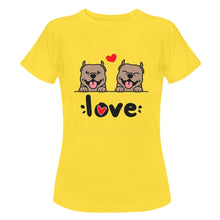 Load image into Gallery viewer, My Champagne American Bully My Biggest Love Women&#39;s Cotton T-shirt-Apparel-Apparel, Shirt, T Shirt-White2-S-8