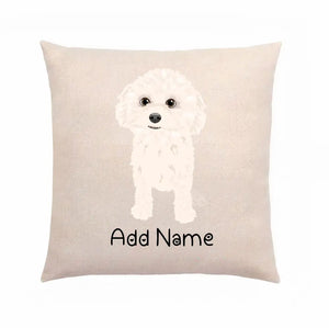 Personalized Bichon Frise Linen Pillowcase-Home Decor-Bichon Frise, Dog Dad Gifts, Dog Mom Gifts, Home Decor, Personalized, Pillows-2