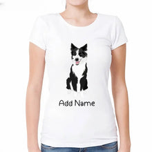 Load image into Gallery viewer, Personalized Border Collie Mom T Shirt for Women-Customizer-Apparel, Border Collie, Dog Mom Gifts, Personalized, Shirt, T Shirt-2