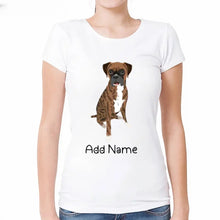 Load image into Gallery viewer, Personalized Boxer Mom T Shirt for Women-Customizer-Apparel, Boxer, Dog Mom Gifts, Personalized, Shirt, T Shirt-2