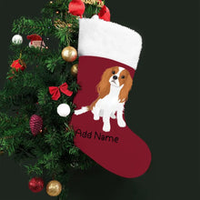 Load image into Gallery viewer, Personalized Cavalier King Charles Spaniel Large Christmas Stocking-Christmas Ornament-Cavalier King Charles Spaniel, Christmas, Home Decor, Personalized-Large Christmas Stocking-Christmas Red-One Size-2