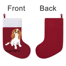 Load image into Gallery viewer, Personalized Cavalier King Charles Spaniel Large Christmas Stocking-Christmas Ornament-Cavalier King Charles Spaniel, Christmas, Home Decor, Personalized-Large Christmas Stocking-Christmas Red-One Size-3
