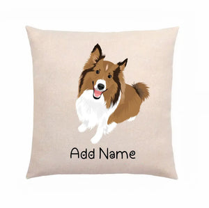 Personalized Collie / Sheltie Linen Pillowcase-Home Decor-Dog Dad Gifts, Dog Mom Gifts, Home Decor, Pillows, Rough Collie, Shetland Sheepdog-2