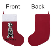 Load image into Gallery viewer, Personalized Dalmatian Large Christmas Stocking-Christmas Ornament-Christmas, Dalmatian, Home Decor, Personalized-Large Christmas Stocking-Christmas Red-One Size-3