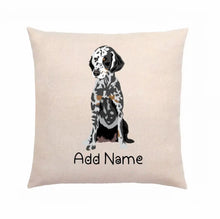 Load image into Gallery viewer, Personalized Dalmatian Linen Pillowcase-Home Decor-Dalmatian, Dog Dad Gifts, Dog Mom Gifts, Home Decor, Pillows-2