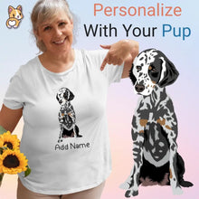 Load image into Gallery viewer, Personalized Dalmatian Mom T Shirt for Women-Customizer-Apparel, Dalmatian, Dog Mom Gifts, Personalized, Shirt, T Shirt-Modal T-Shirts-White-XL-1