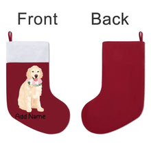 Load image into Gallery viewer, Personalized Golden Retriever Large Christmas Stocking-Christmas Ornament-Christmas, Golden Retriever, Home Decor, Personalized-Large Christmas Stocking-Christmas Red-One Size-3
