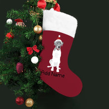Load image into Gallery viewer, Personalized Great Dane Large Christmas Stocking-Christmas Ornament-Christmas, Great Dane, Home Decor, Personalized-Large Christmas Stocking-Christmas Red-One Size-2
