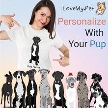 Load image into Gallery viewer, Personalized Great Dane Mom T Shirt for Women-Customizer-Apparel, Dog Mom Gifts, Great Dane, Personalized, Shirt, T Shirt-Modal T-Shirts-White-XL-1