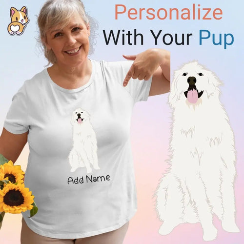 Personalized Great Pyrenees Mom T Shirt for Women-Customizer-Apparel, Dog Mom Gifts, Great Pyrenees, Personalized, Shirt, T Shirt-Modal T-Shirts-White-Small-1