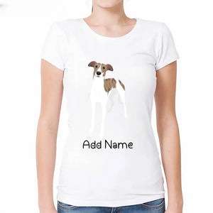 Personalized Greyhound / Whippet Mom T Shirt for Women-Customizer-Apparel, Dog Mom Gifts, Greyhound, Personalized, Shirt, T Shirt, Whippet-2