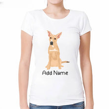 Load image into Gallery viewer, Personalized Indian Pariah Dog Mom T Shirt for Women-Customizer-Apparel, Dog Mom Gifts, Indian Pariah Dog, Personalized, Shirt, T Shirt-Modal T-Shirts-White-XL-1