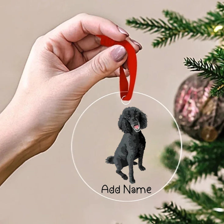 Personalized Poodle Love Christmas Tree Ornaments-Christmas Ornament-Christmas, Personalized, Poodle-Christmas Tree Ornaments-Transparent-3.5" or 8.9 cm-2