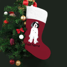 Load image into Gallery viewer, Personalized Portuguese Water Dog Large Christmas Stocking-Christmas Ornament-Christmas, Home Decor, Personalized, Portuguese Water Dog-Large Christmas Stocking-Christmas Red-One Size-2