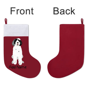 Personalized Portuguese Water Dog Large Christmas Stocking-Christmas Ornament-Christmas, Home Decor, Personalized, Portuguese Water Dog-Large Christmas Stocking-Christmas Red-One Size-3