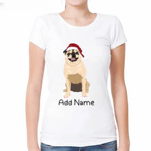 Load image into Gallery viewer, Personalized Pug Mom T Shirt for Women-Customizer-Apparel, Dog Mom Gifts, Personalized, Pug, Pug - Black, Shirt, T Shirt-2