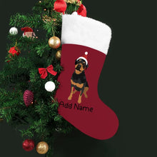 Load image into Gallery viewer, Personalized Rottweiler Large Christmas Stocking-Christmas Ornament-Christmas, Home Decor, Personalized, Rottweiler-Large Christmas Stocking-Christmas Red-One Size-2