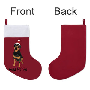 Personalized Rottweiler Large Christmas Stocking-Christmas Ornament-Christmas, Home Decor, Personalized, Rottweiler-Large Christmas Stocking-Christmas Red-One Size-3