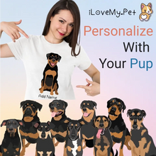 Load image into Gallery viewer, Personalized Rottweiler Mom T Shirt for Women-Customizer-Apparel, Dog Mom Gifts, Personalized, Rottweiler, Shirt, T Shirt-Modal T-Shirts-White-XL-1