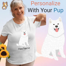 Load image into Gallery viewer, Personalized Samoyed Mom T Shirt for Women-Customizer-Apparel, Dog Mom Gifts, Personalized, Samoyed, Shirt, T Shirt-Modal T-Shirts-White-XL-1