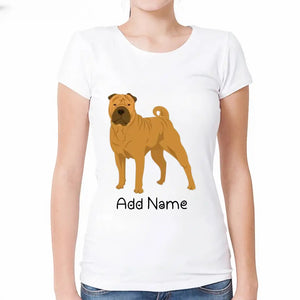 Personalized Shar Pei Mom T Shirt for Women-Customizer-Apparel, Dog Mom Gifts, Personalized, Shar Pei, Shirt, T Shirt-2