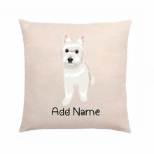 Load image into Gallery viewer, Personalized Westie Linen Pillowcase-Home Decor-Dog Dad Gifts, Dog Mom Gifts, Home Decor, Pillows, West Highland Terrier-2