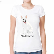 Load image into Gallery viewer, Personalized White Swiss Shepherd T Shirt for Women-Customizer-Apparel, Dog Mom Gifts, Personalized, Shirt, T Shirt, White Swiss Shepherd-2