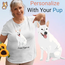 Load image into Gallery viewer, Personalized White Swiss Shepherd T Shirt for Women-Customizer-Apparel, Dog Mom Gifts, Personalized, Shirt, T Shirt, White Swiss Shepherd-Modal T-Shirts-White-XL-1
