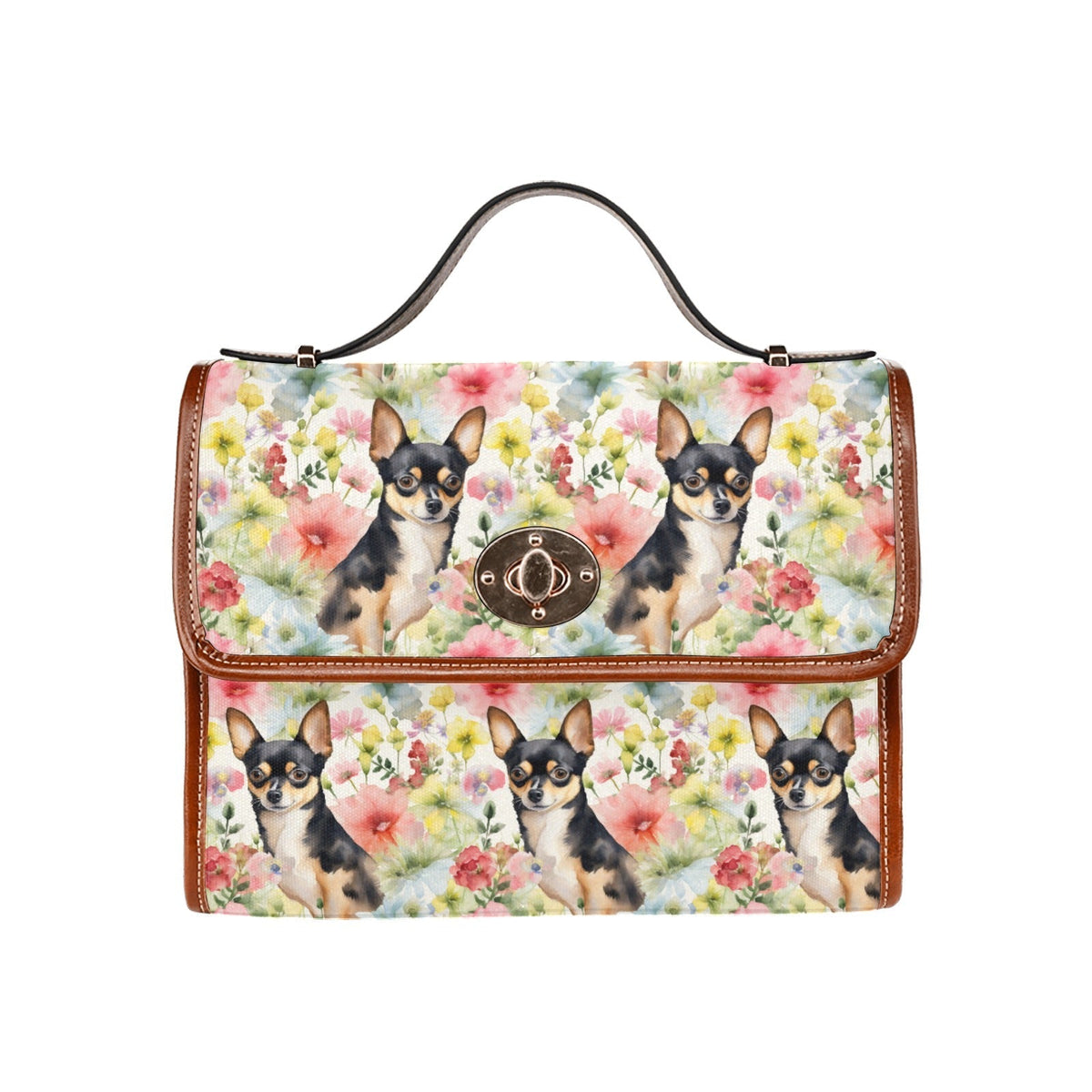 Pink Novelty Chihuahua Purse Te Quiero Chihuahua Rescue Me Tote Faux Leather Dog Carrier  main image 2