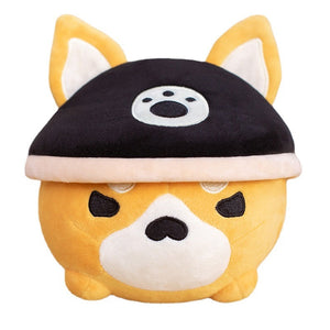 Pirate Hat and Fluffy Tail Shiba Inu Plush Toy-Stuffed Animals-Home Decor, Shiba Inu, Stuffed Animal-6