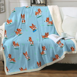 Playful Basenji Love Soft Warm Fleece Blankets - 4 Colors-Blanket-Basenji, Blankets, Home Decor-14