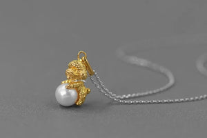 Playful Maltese Love Silver Necklace and Pendant-8