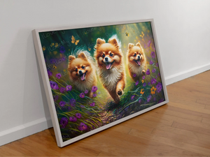 Pomeranian Parade Wall Art Poster-Art-Dog Art, Home Decor, Pomeranian, Poster-3