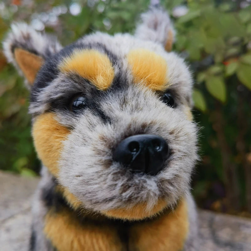 Realistic Australian Cattle Dog Blue Heeler Stuffed Animal Plush Toy