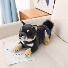 Load image into Gallery viewer, Realistic Lifelike Shiba Inus Stuffed Animal Plush Toys-Stuffed Animals-Home Decor, Shiba Inu, Stuffed Animal-Small-Black - Laying-2