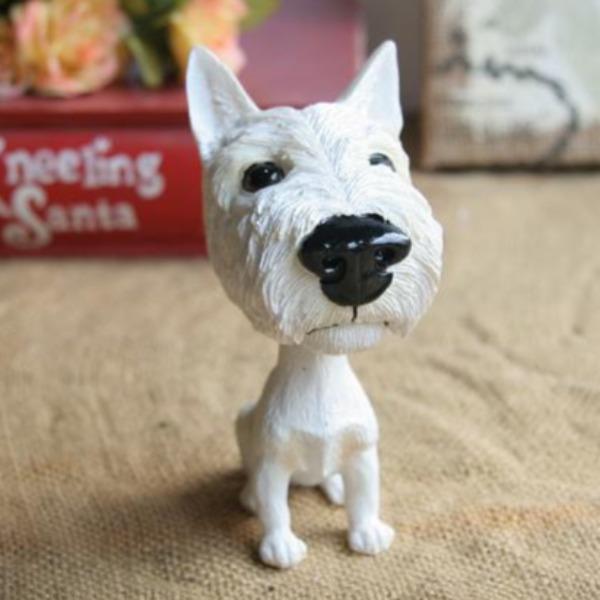 Realistic Lifelike West Highland Terrier Bobblehead