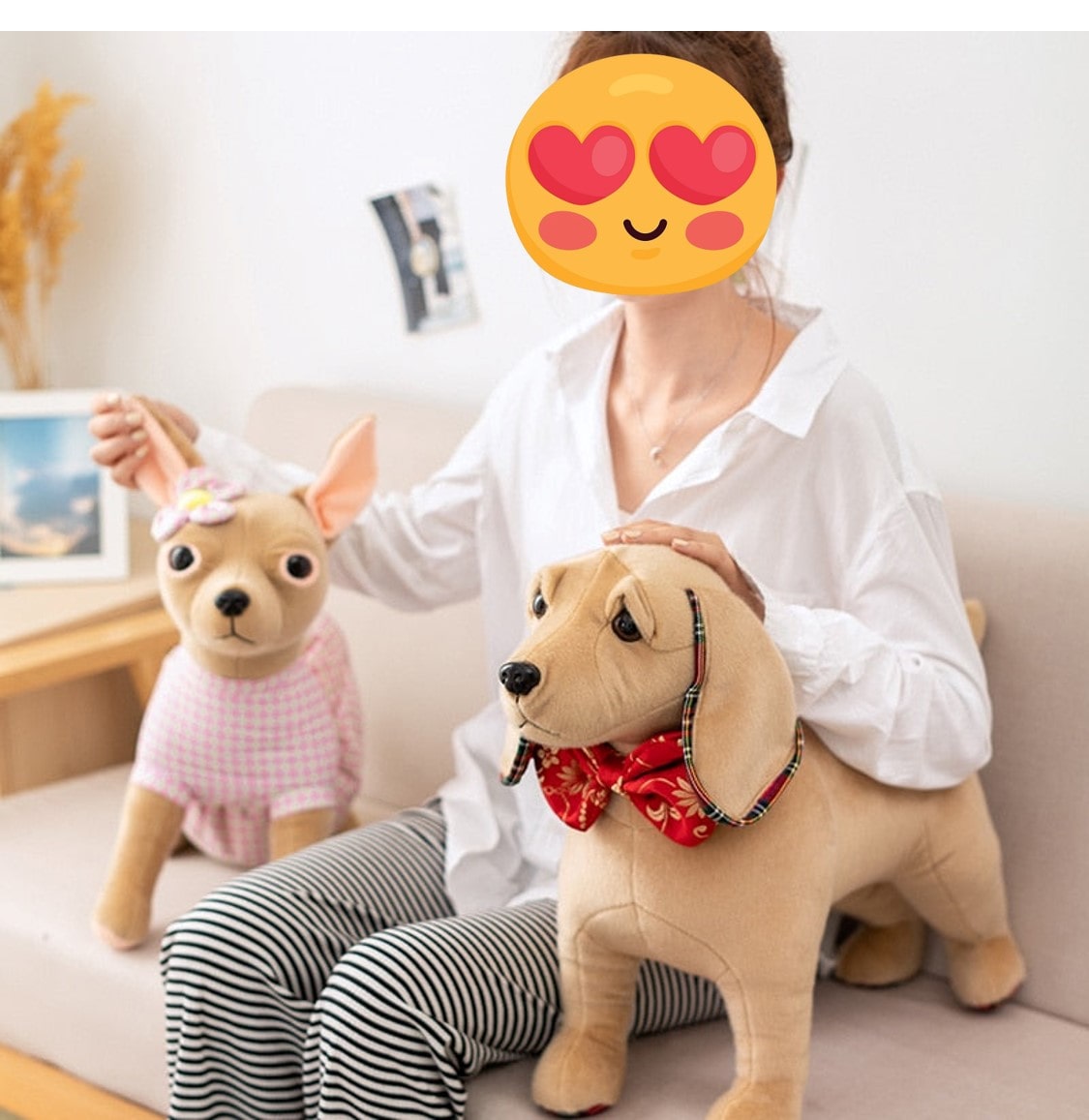 Red Bow-Tie Labrador Stuffed Animal Plush Toys