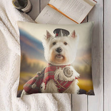 Load image into Gallery viewer, Regal Regalia Westie Plush Pillow Case-Cushion Cover-Dog Dad Gifts, Dog Mom Gifts, Home Decor, Pillows, West Highland Terrier-8