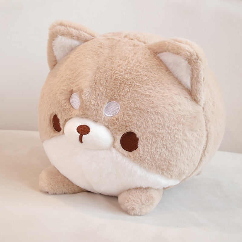 Rolly Polly Shiba Inu Plush Toy and Cushion Pillow-Stuffed Animals-Home Decor, Shiba Inu, Stuffed Animal-Small-Shiba Inu-2